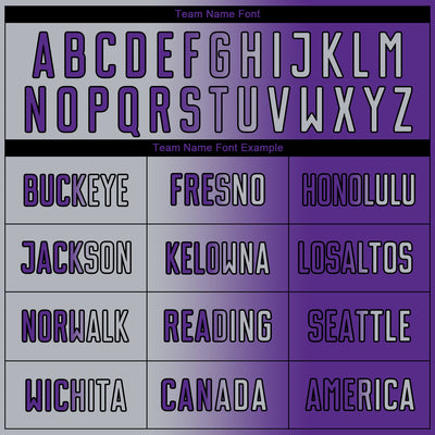 Custom Purple Gray-Black Sublimation Gradient Fashion Soccer Uniform Jersey