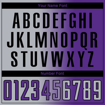 Custom Purple Gray-Black Sublimation Gradient Fashion Soccer Uniform Jersey