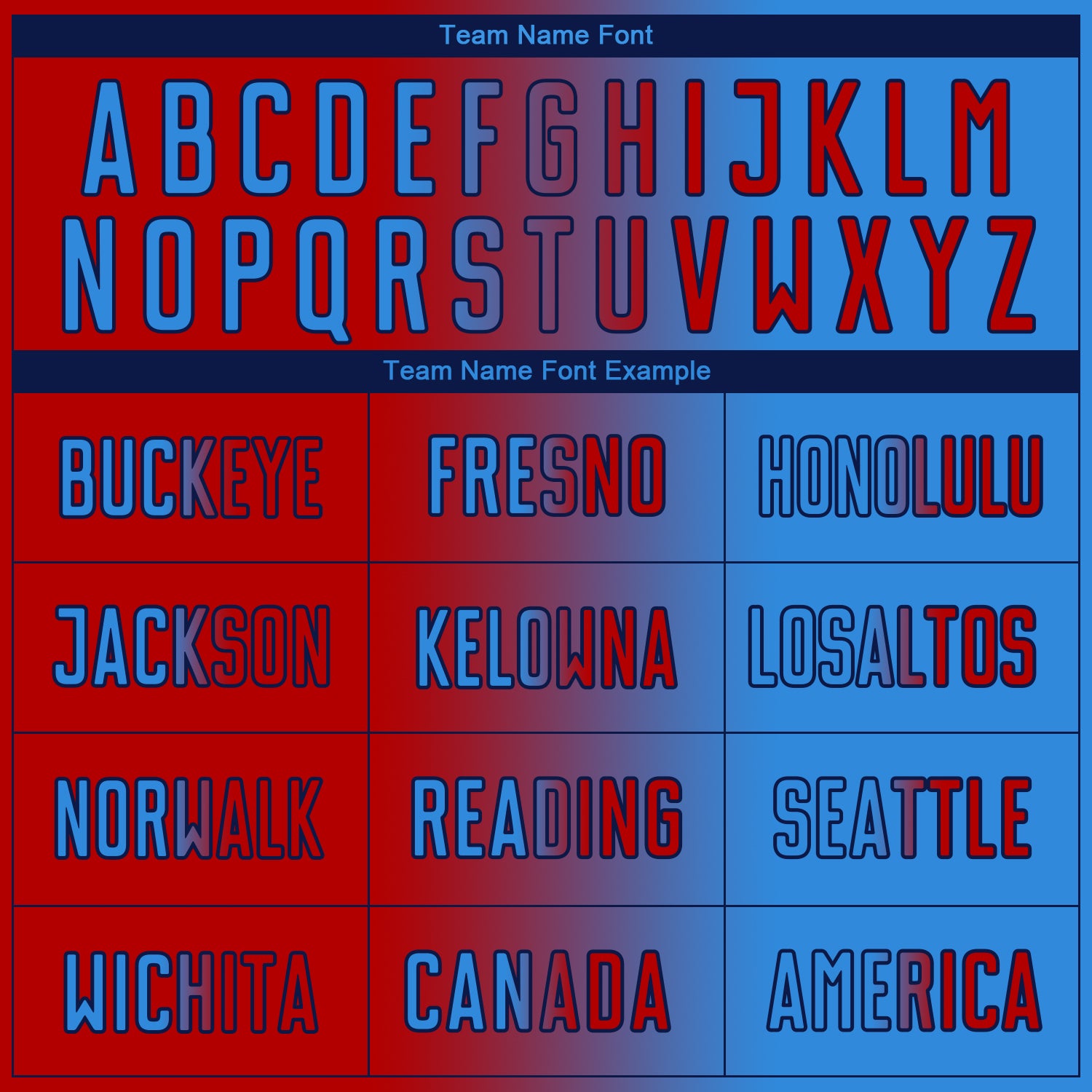 Custom Powder Blue Red-Navy Sublimation Gradient Fashion Soccer Uniform Jersey