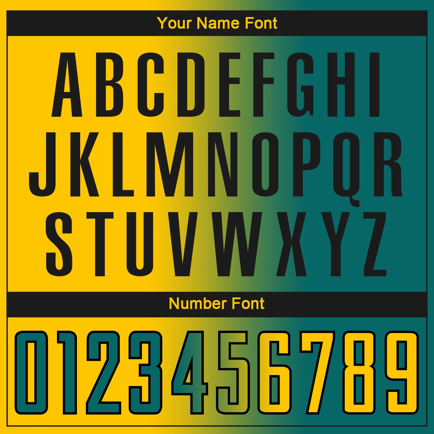 Custom Teal Yellow-Black Sublimation Gradient Fashion Soccer Uniform Jersey