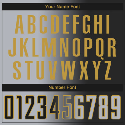 Custom Black Gray-Old Gold Sublimation Gradient Fashion Soccer Uniform Jersey