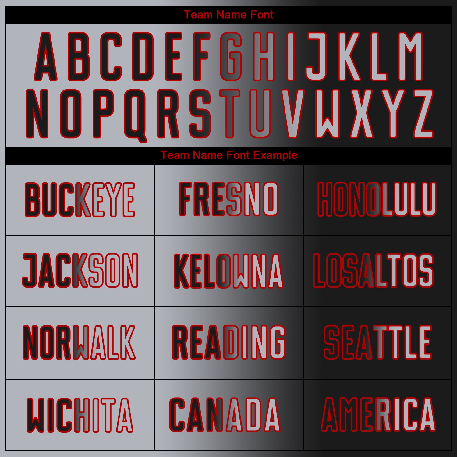 Custom Black Gray-Red Sublimation Gradient Fashion Soccer Uniform Jersey