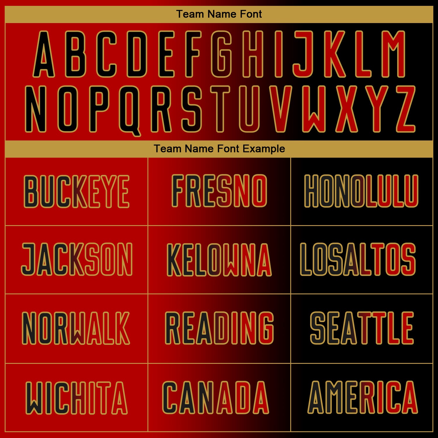 Custom Black Red-Old Gold Sublimation Gradient Fashion Soccer Uniform Jersey