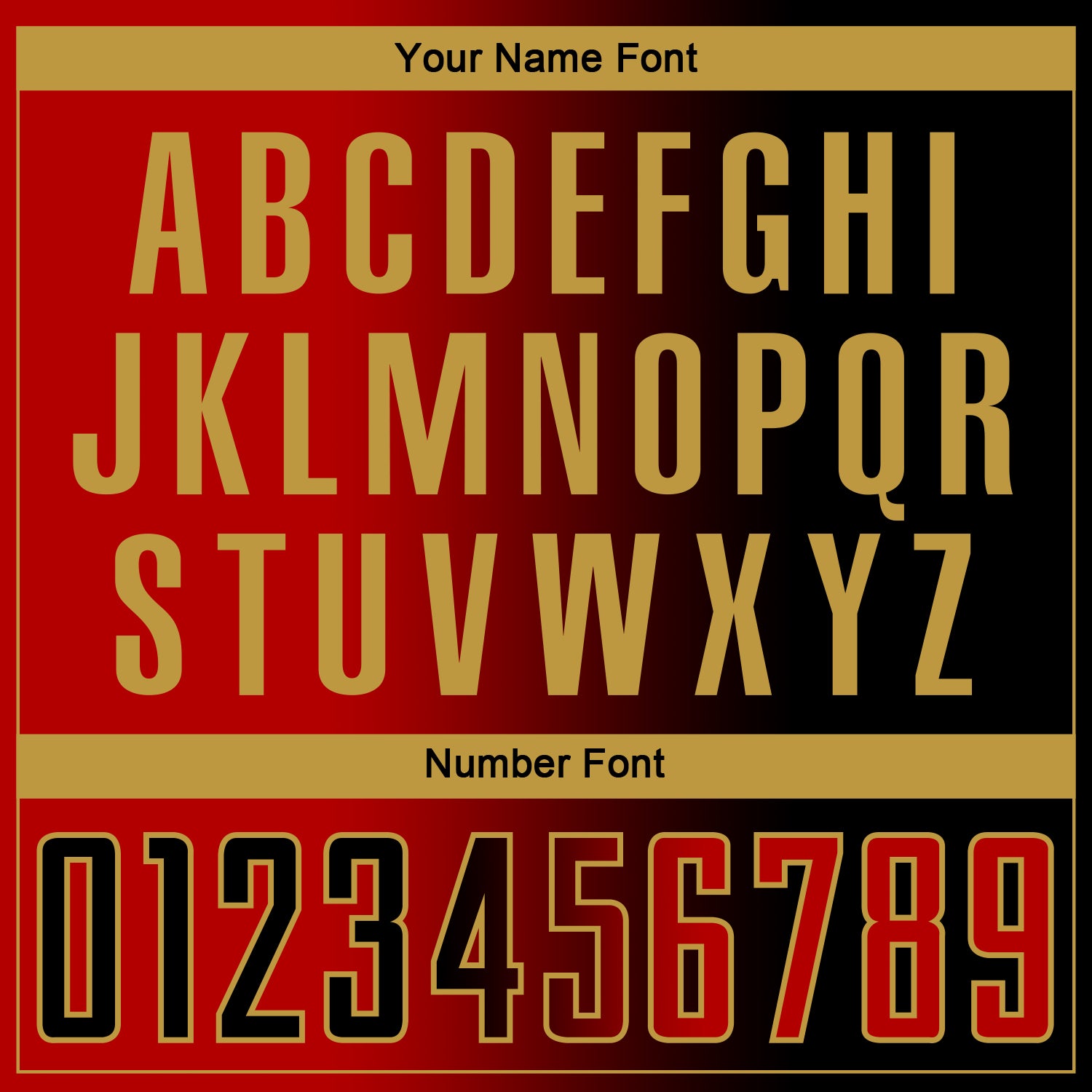 Custom Black Red-Old Gold Sublimation Gradient Fashion Soccer Uniform Jersey