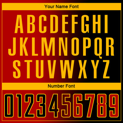 Custom Black Red-Gold Sublimation Gradient Fashion Soccer Uniform Jersey