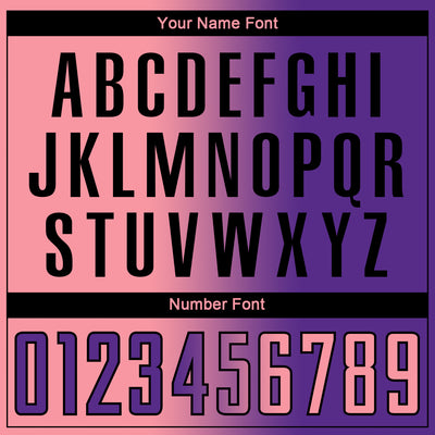 Custom Purple Medium Pink-Black Sublimation Gradient Fashion Soccer Uniform Jersey