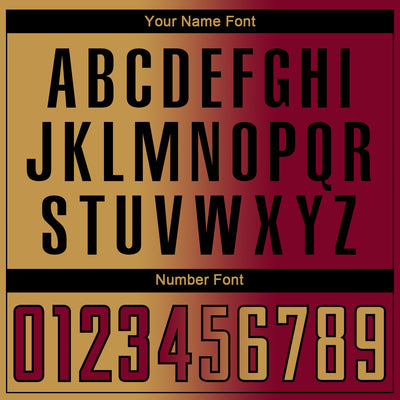 Custom Maroon Old Gold-Black Sublimation Gradient Fashion Soccer Uniform Jersey