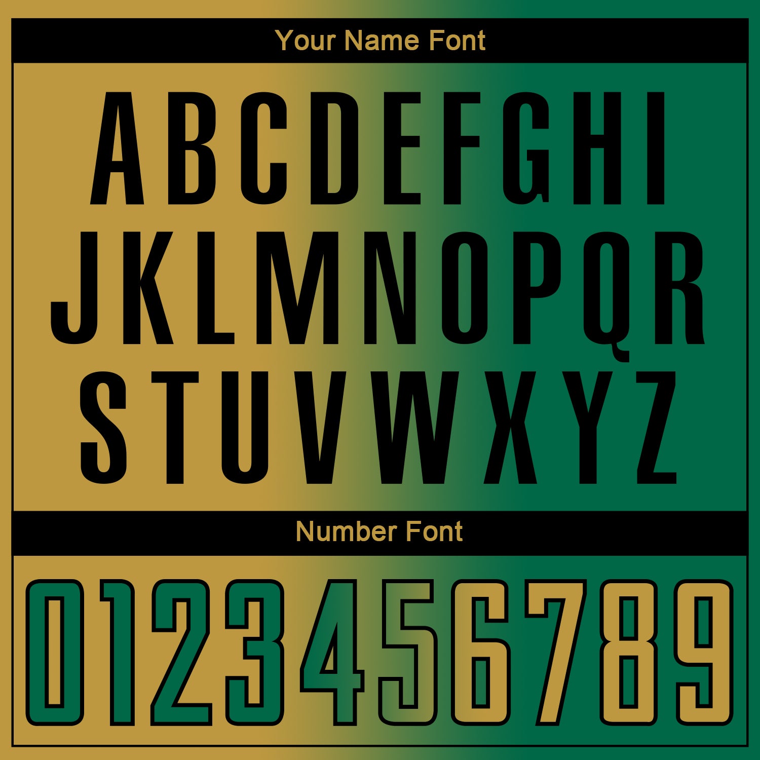 Custom Kelly Green Old Gold-Black Sublimation Gradient Fashion Soccer Uniform Jersey