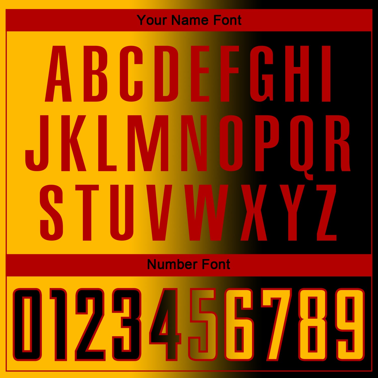 Custom Black Gold-Red Sublimation Gradient Fashion Soccer Uniform Jersey