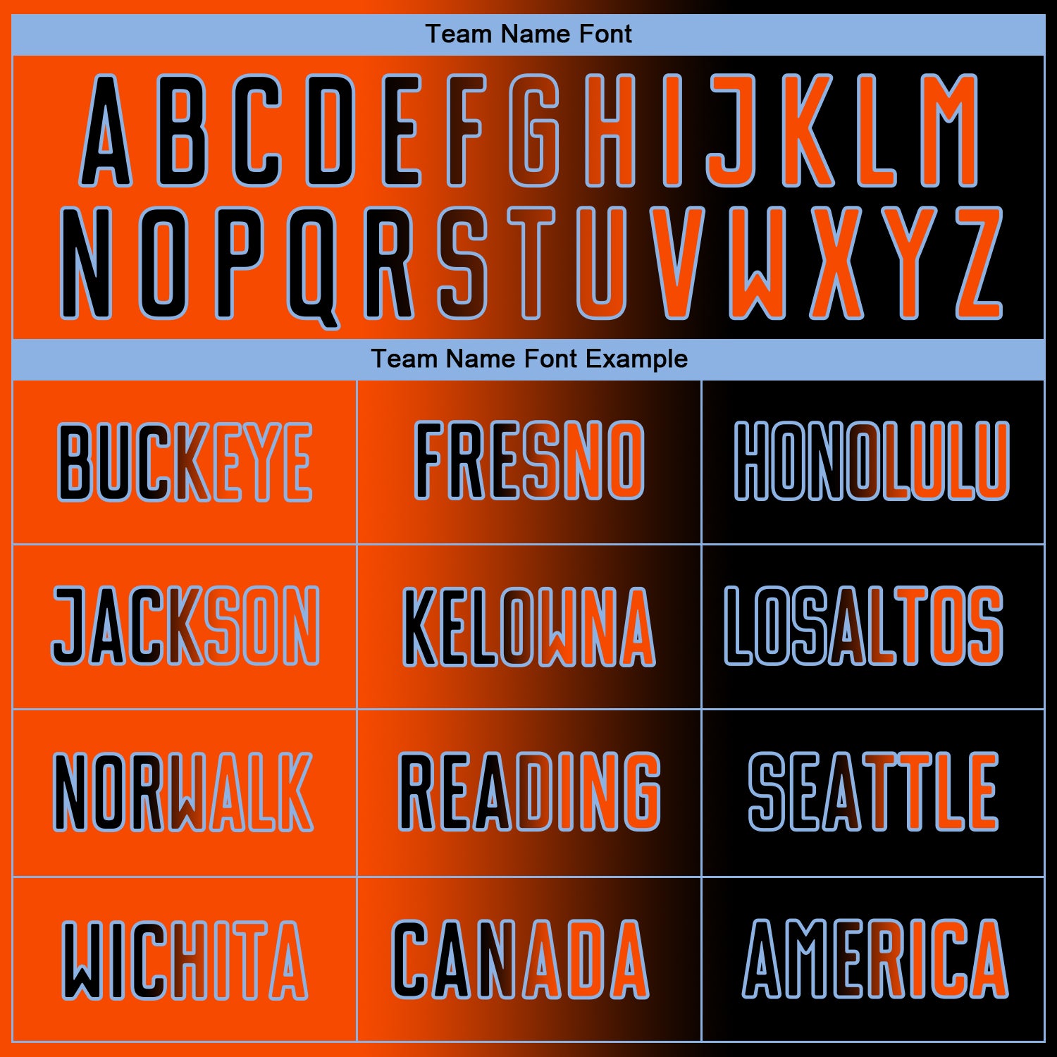 Custom Black Orange-Light Blue Sublimation Gradient Fashion Soccer Uniform Jersey