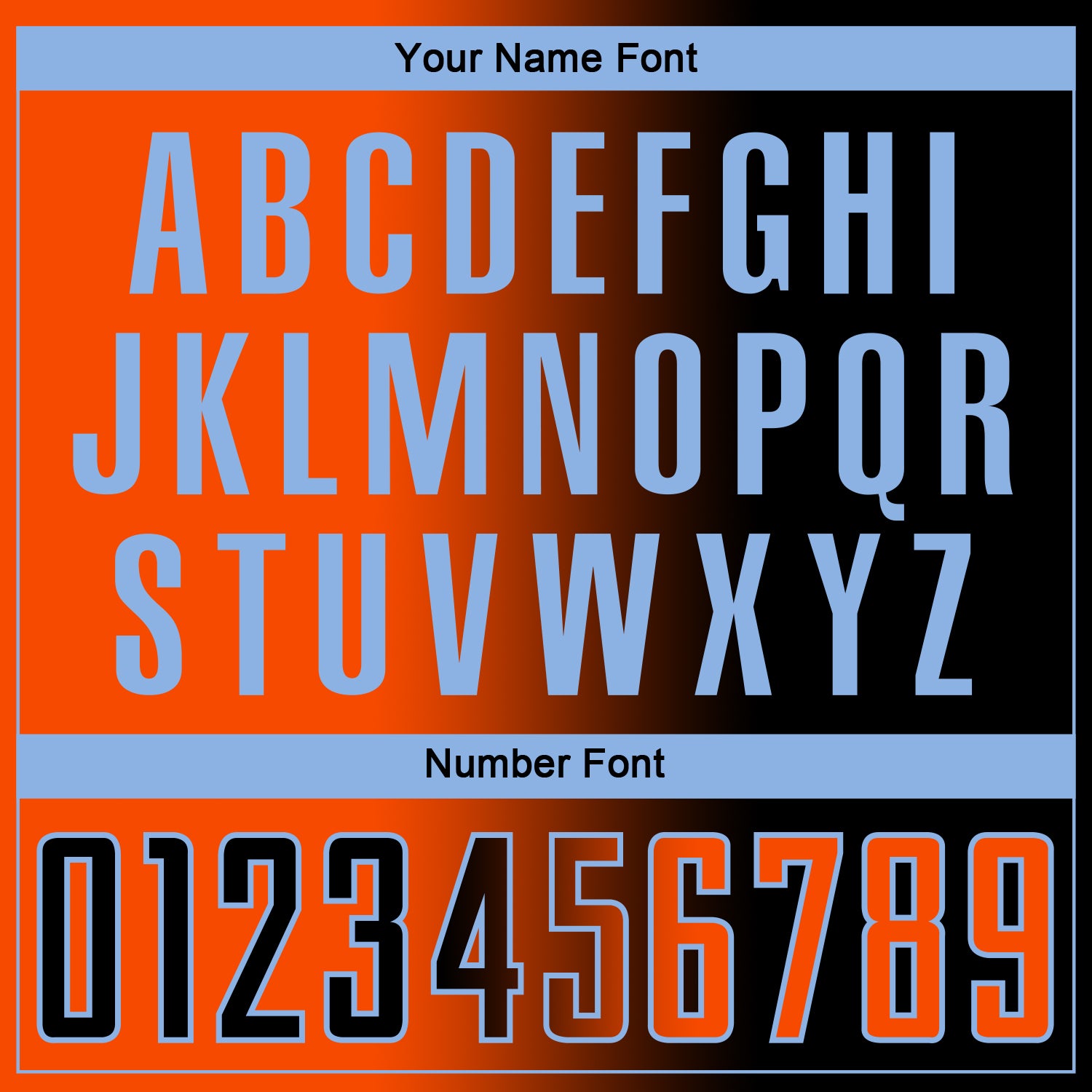 Custom Black Orange-Light Blue Sublimation Gradient Fashion Soccer Uniform Jersey