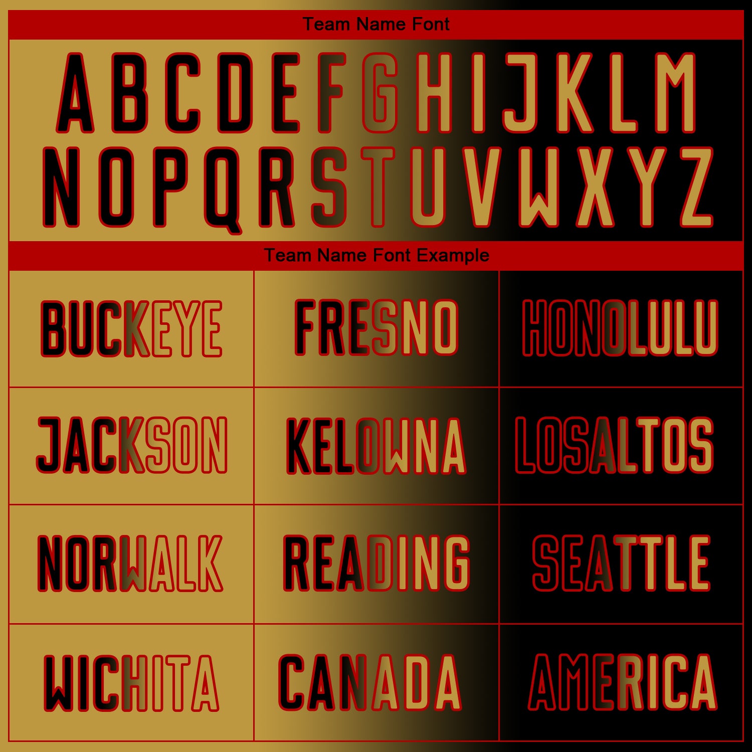 Custom Black Old Gold-Red Sublimation Gradient Fashion Soccer Uniform Jersey