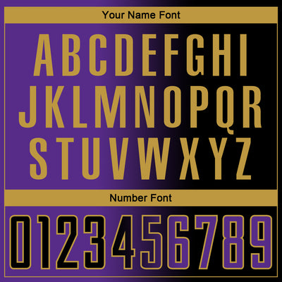 Custom Black Purple-Old Gold Sublimation Gradient Fashion Soccer Uniform Jersey