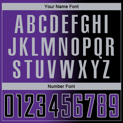 Custom Black Purple-Gray Sublimation Gradient Fashion Soccer Uniform Jersey