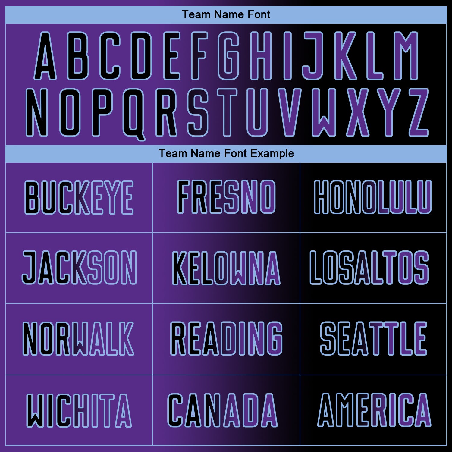 Custom Black Purple-Light Blue Sublimation Gradient Fashion Soccer Uniform Jersey