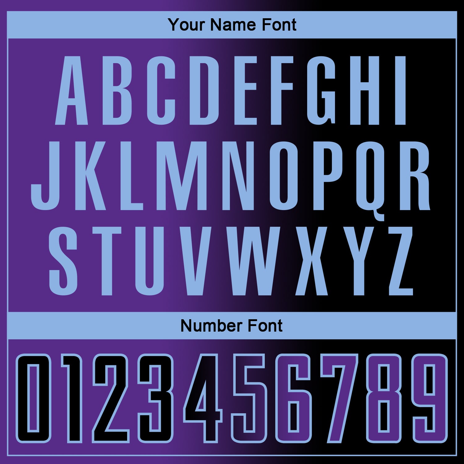 Custom Black Purple-Light Blue Sublimation Gradient Fashion Soccer Uniform Jersey