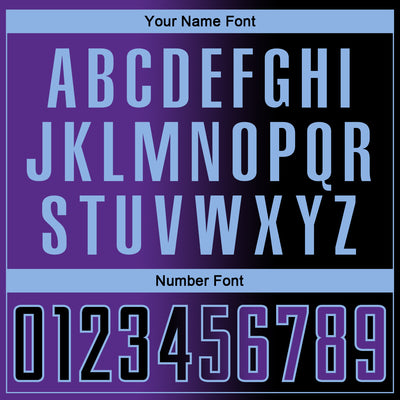 Custom Black Purple-Light Blue Sublimation Gradient Fashion Soccer Uniform Jersey