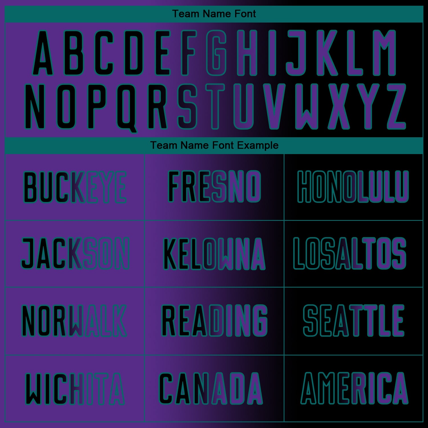 Custom Black Purple-Teal Sublimation Gradient Fashion Soccer Uniform Jersey