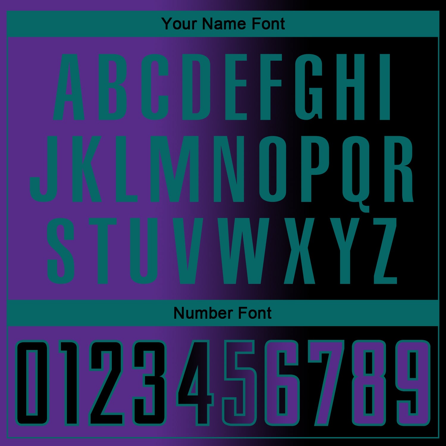 Custom Black Purple-Teal Sublimation Gradient Fashion Soccer Uniform Jersey