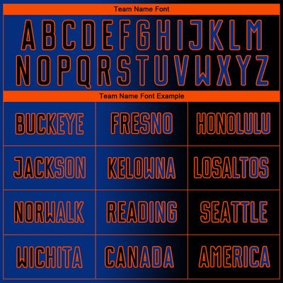 Custom Black Royal-Orange Sublimation Gradient Fashion Soccer Uniform Jersey