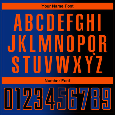 Custom Black Royal-Orange Sublimation Gradient Fashion Soccer Uniform Jersey