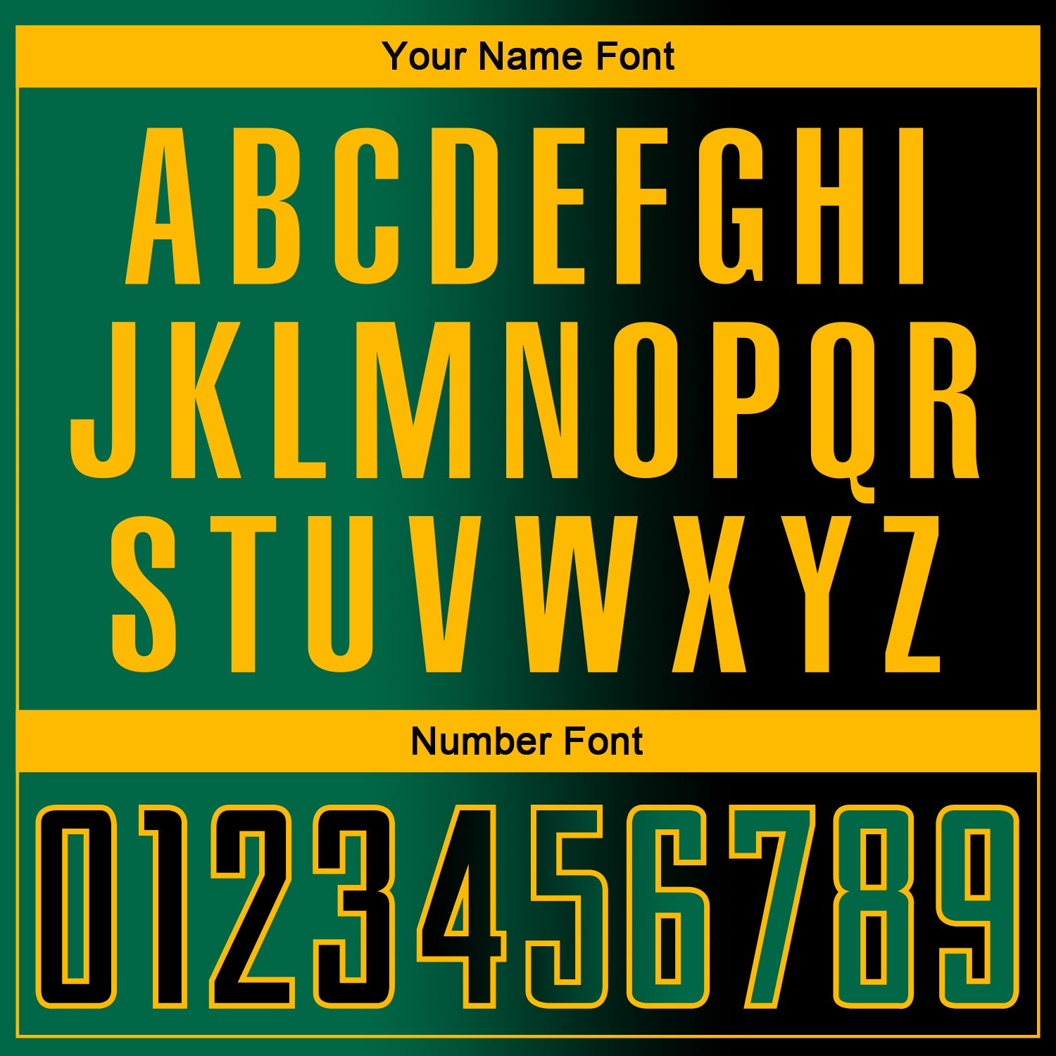 Custom Black Kelly Green-Gold Sublimation Gradient Fashion Soccer Uniform Jersey