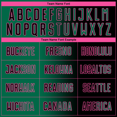 Custom Black Kelly Green-Pink Sublimation Gradient Fashion Soccer Uniform Jersey