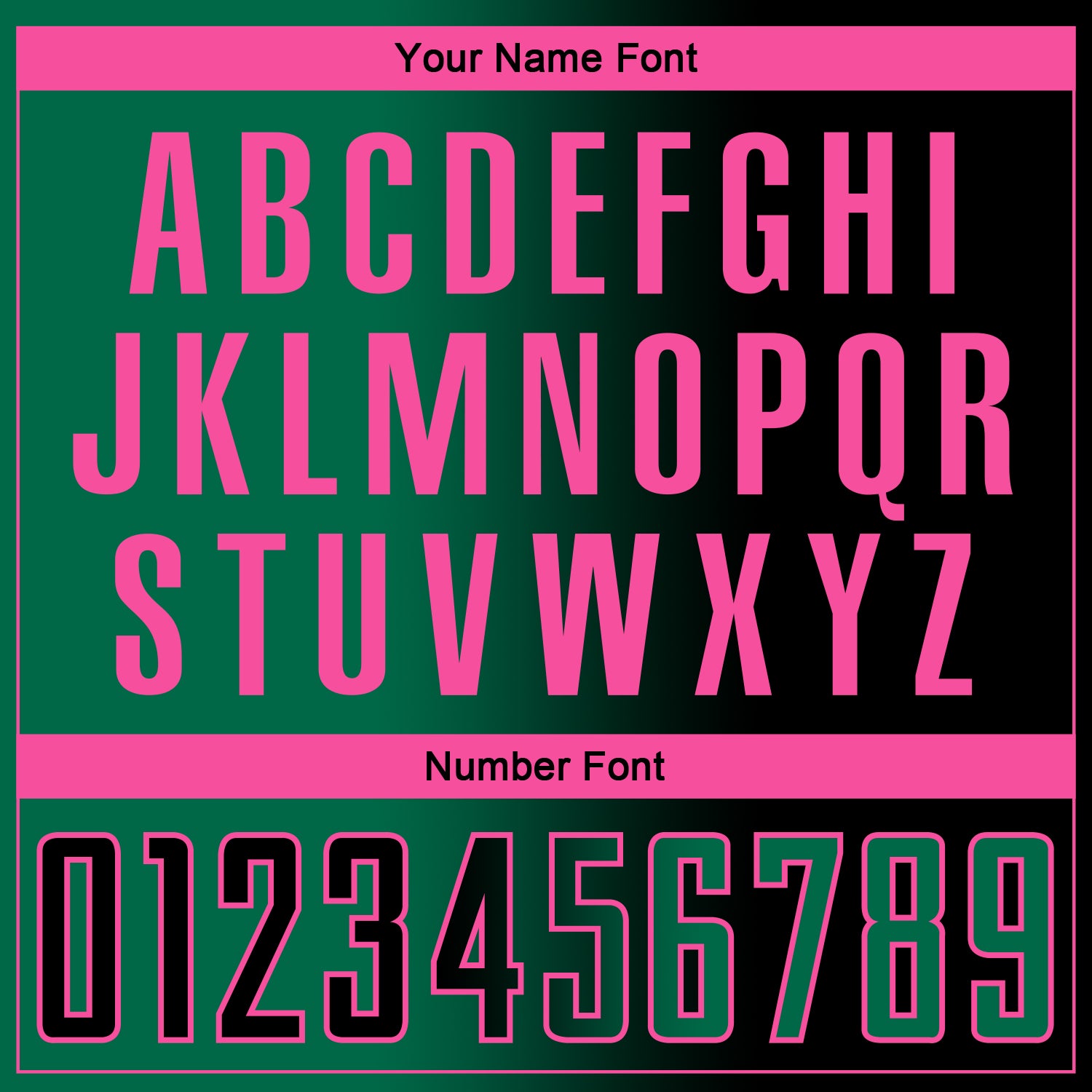 Custom Black Kelly Green-Pink Sublimation Gradient Fashion Soccer Uniform Jersey