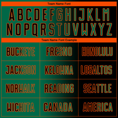 Custom Black Kelly Green-Orange Sublimation Gradient Fashion Soccer Uniform Jersey