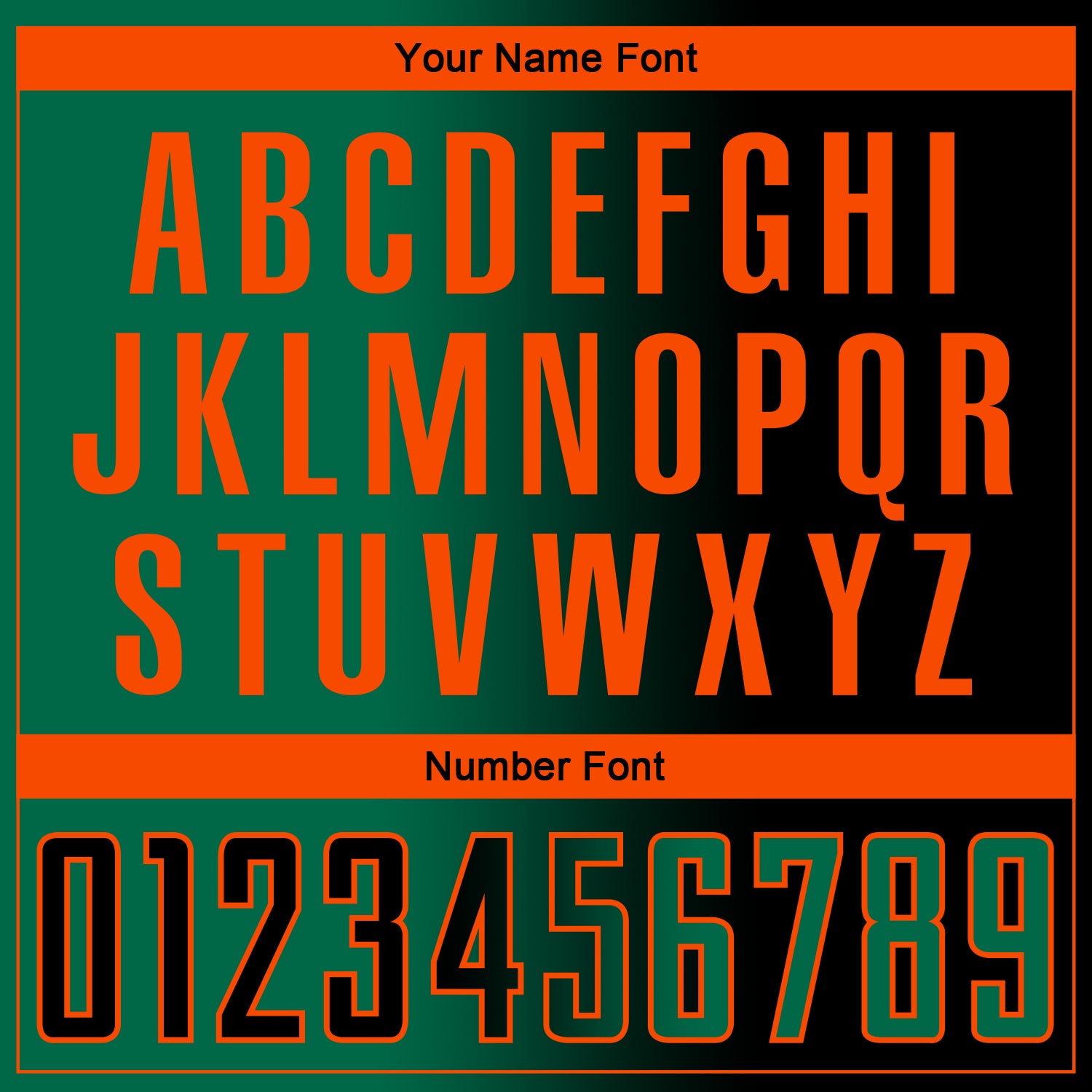 Custom Black Kelly Green-Orange Sublimation Gradient Fashion Soccer Uniform Jersey