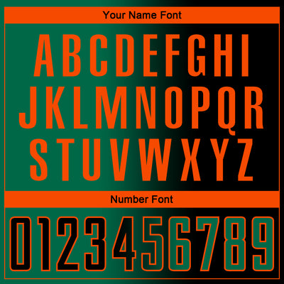 Custom Black Kelly Green-Orange Sublimation Gradient Fashion Soccer Uniform Jersey