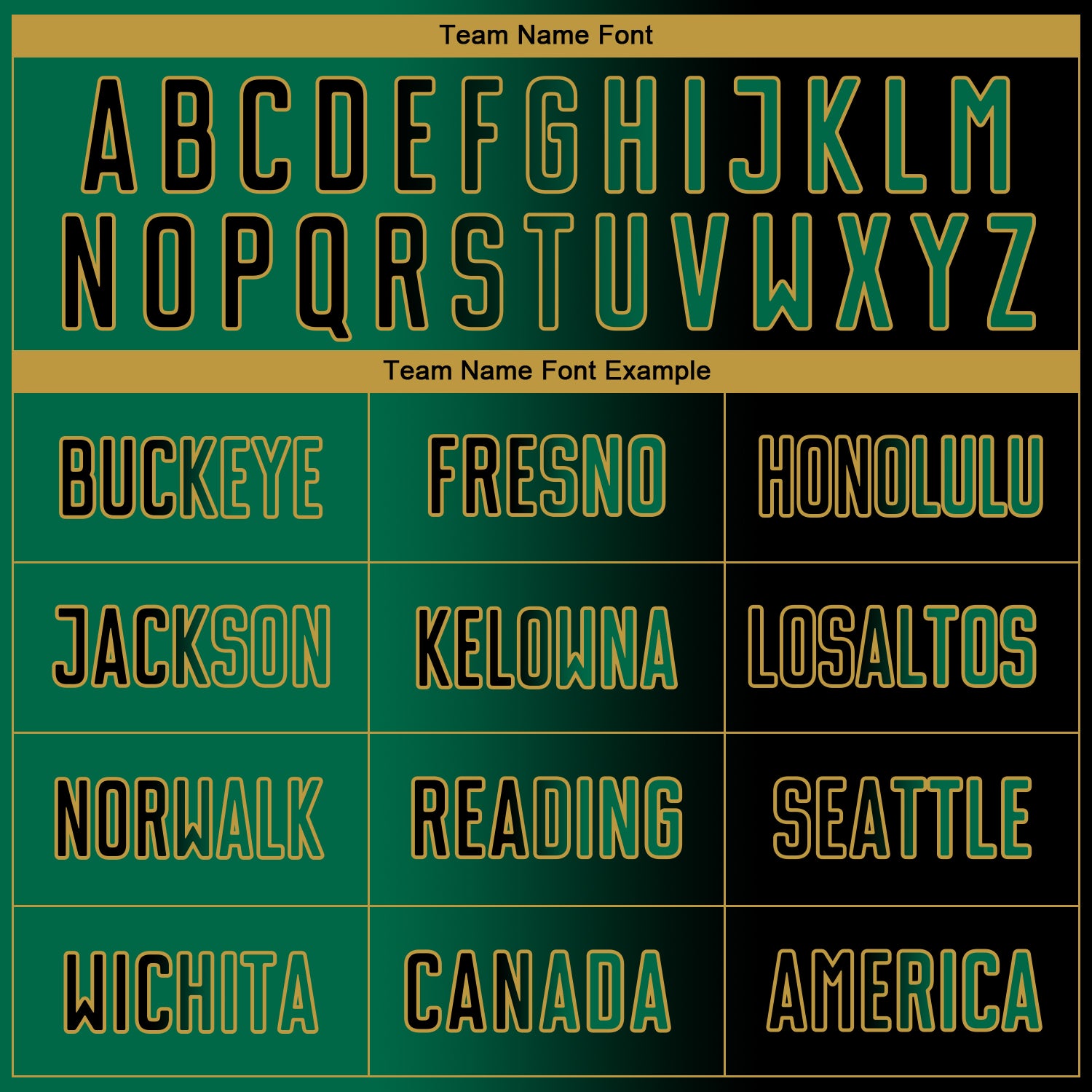 Custom Black Kelly Green-Old Gold Sublimation Gradient Fashion Soccer Uniform Jersey