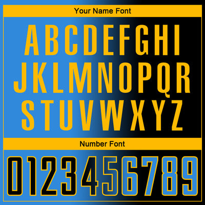 Custom Black Powder Blue-Gold Sublimation Gradient Fashion Soccer Uniform Jersey