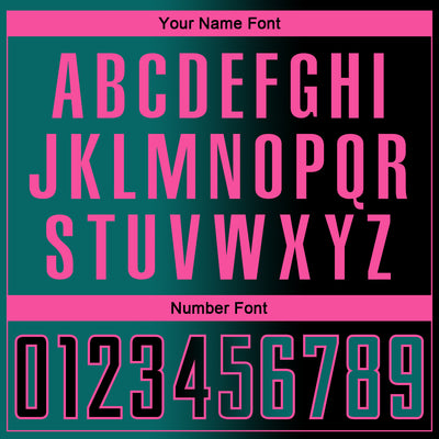 Custom Black Teal-Pink Sublimation Gradient Fashion Soccer Uniform Jersey