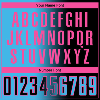 Custom Black Sky Blue-Pink Sublimation Gradient Fashion Soccer Uniform Jersey