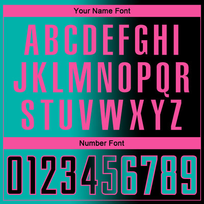 Custom Black Aqua-Pink Sublimation Gradient Fashion Soccer Uniform Jersey