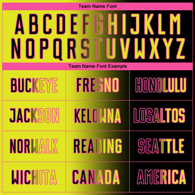 Custom Black Neon Yellow-Pink Sublimation Gradient Fashion Soccer Uniform Jersey