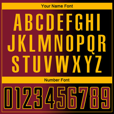 Custom Black Crimson-Gold Sublimation Gradient Fashion Soccer Uniform Jersey