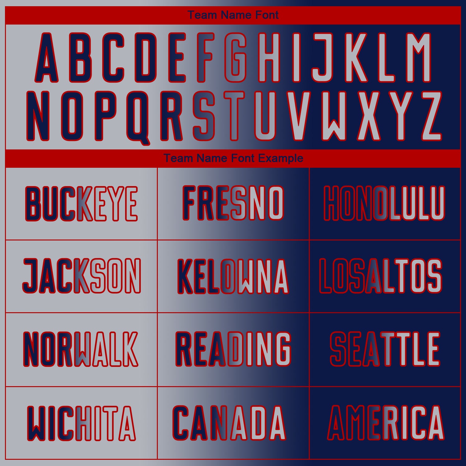 Custom Navy Gray-Red Sublimation Gradient Fashion Soccer Uniform Jersey