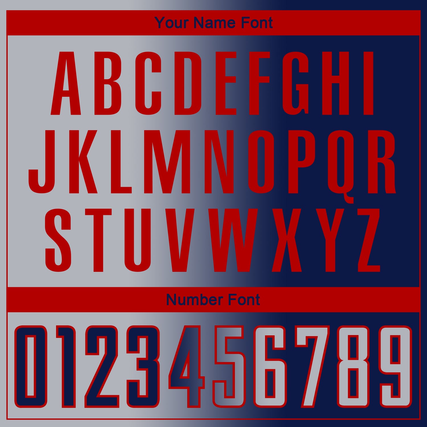 Custom Navy Gray-Red Sublimation Gradient Fashion Soccer Uniform Jersey