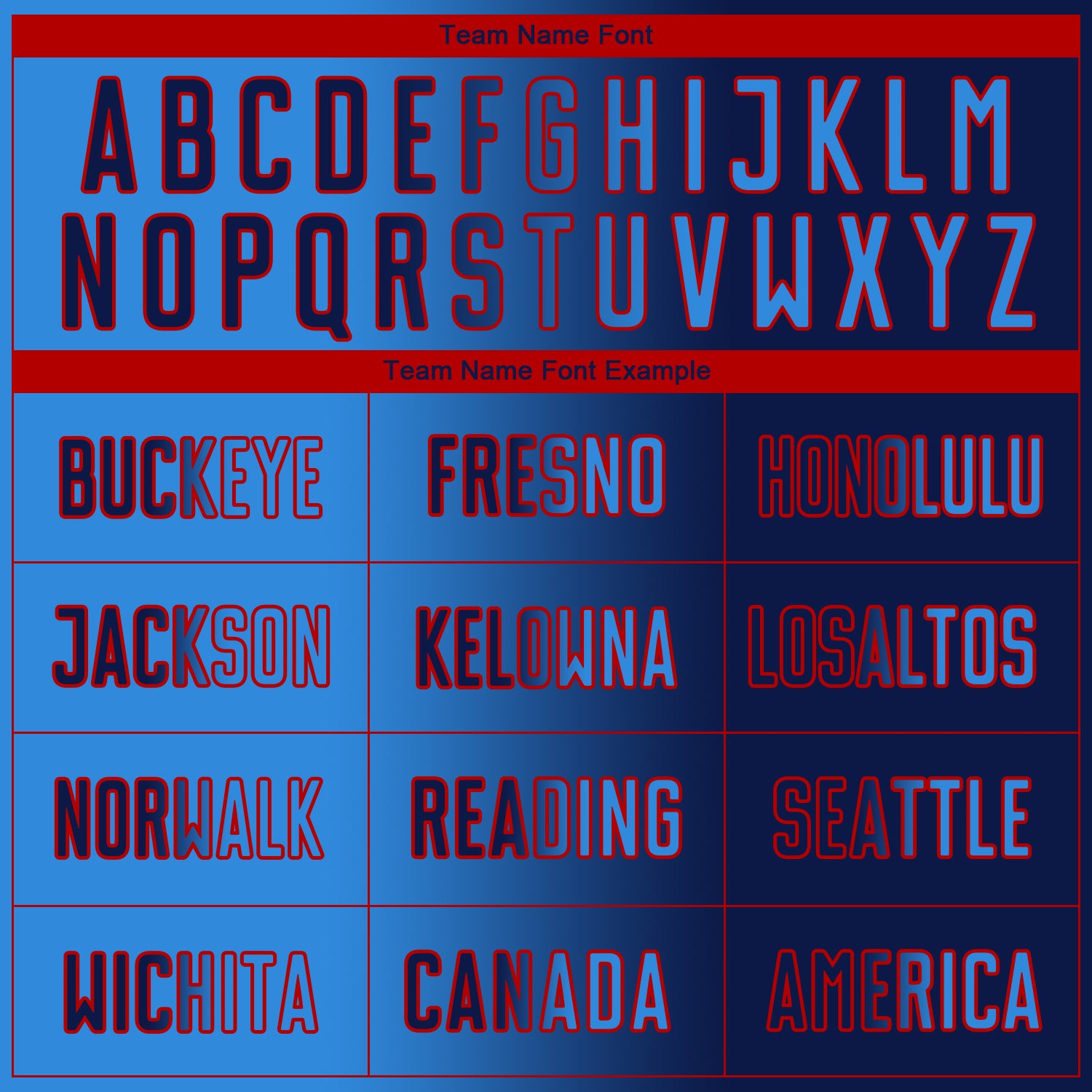 Custom Navy Powder Blue-Red Sublimation Gradient Fashion Soccer Uniform Jersey