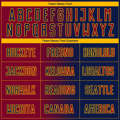 Custom Navy Maroon-Gold Sublimation Gradient Fashion Soccer Uniform Jersey