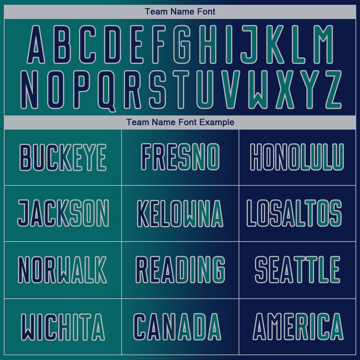 Custom Navy Teal-Gray Sublimation Gradient Fashion Soccer Uniform Jersey