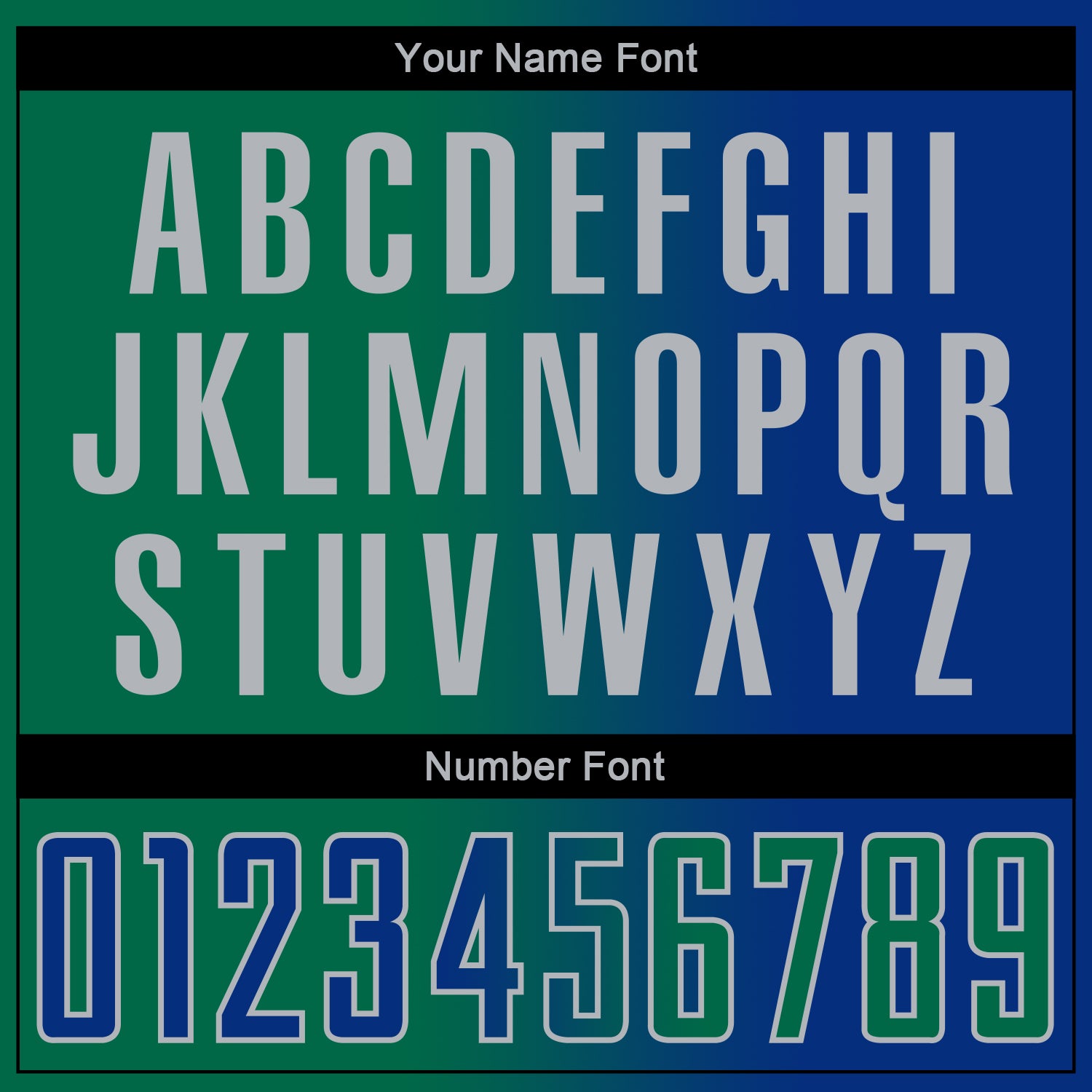 Custom Royal Kelly Green-Gray Sublimation Gradient Fashion Soccer Uniform Jersey