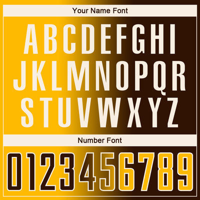 Custom Brown Gold-Cream Sublimation Gradient Fashion Soccer Uniform Jersey