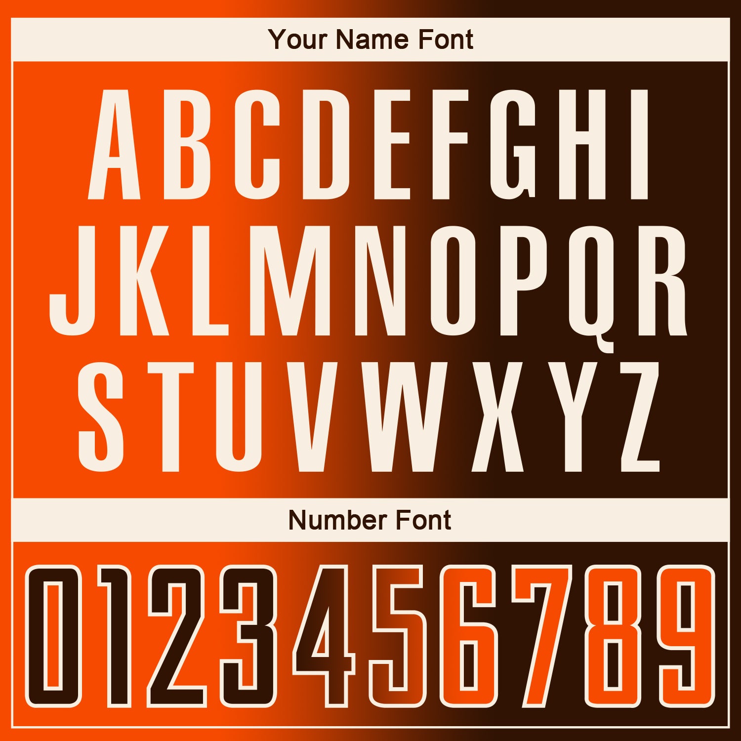 Custom Brown Orange-Cream Sublimation Gradient Fashion Soccer Uniform Jersey