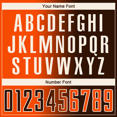 Custom Brown Orange-Cream Sublimation Gradient Fashion Soccer Uniform Jersey