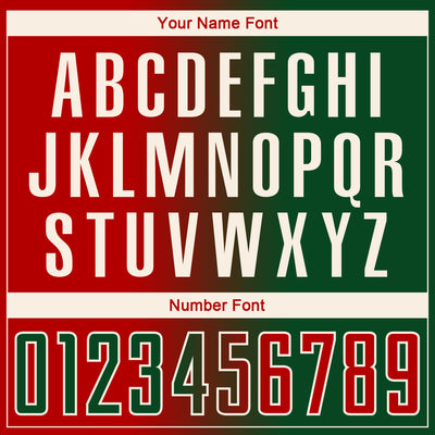 Custom Green Red-Cream Sublimation Gradient Fashion Soccer Uniform Jersey