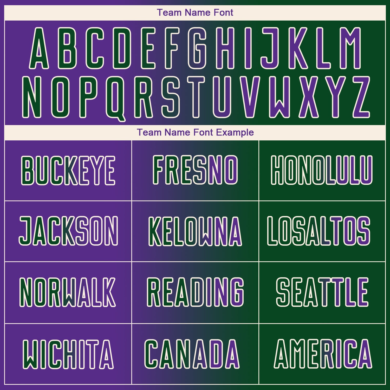 Custom Green Purple-Cream Sublimation Gradient Fashion Soccer Uniform Jersey