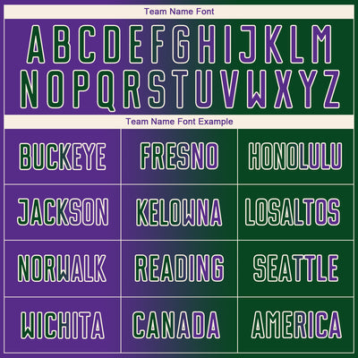 Custom Green Purple-Cream Sublimation Gradient Fashion Soccer Uniform Jersey